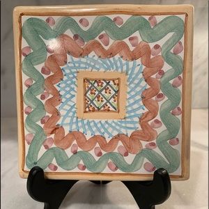MacKenzie-Childs trivet/ hot plate 6”square tile